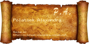 Polatsek Alexandra névjegykártya